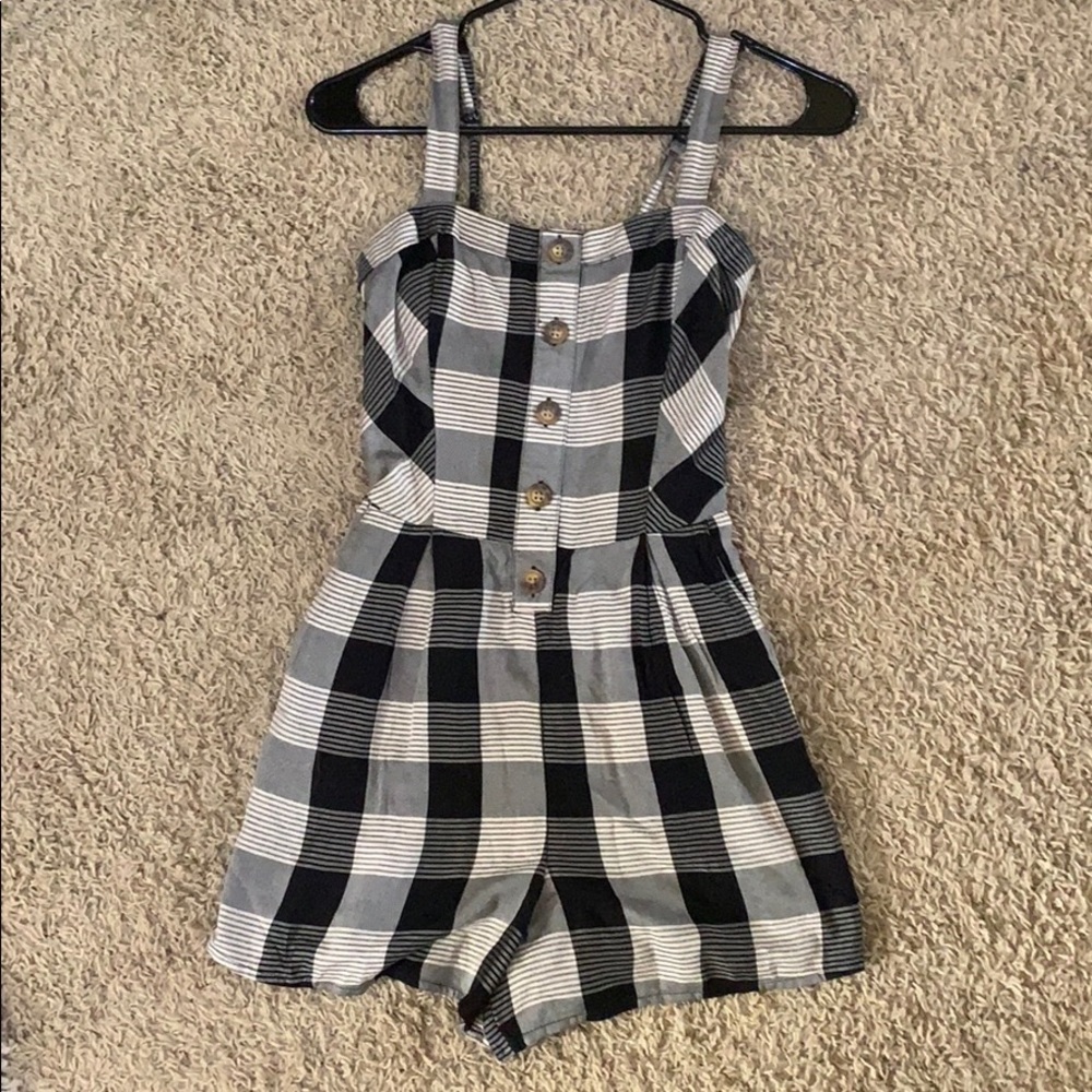 Hollister Plaid Romper